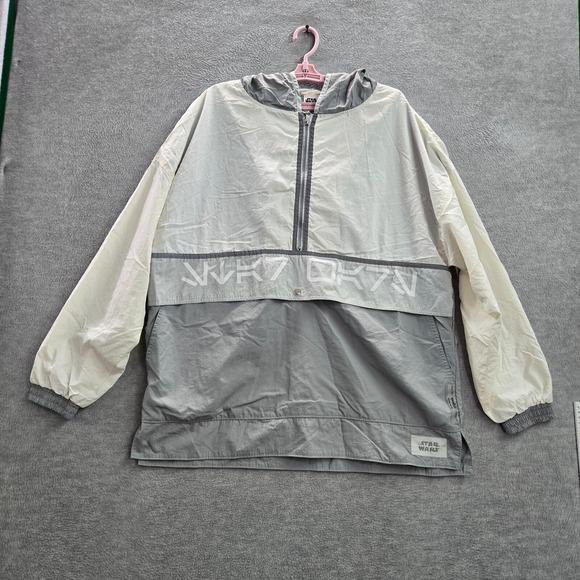 Star Wars Other - Star Wars Men Jacket Large Gray Jedi Master Colorblock Anorak Windbreaker Hooded